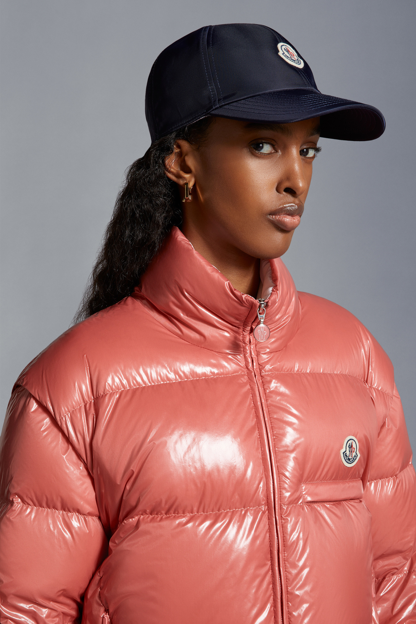 Moncler Logo Patch Baseball Cap In Black