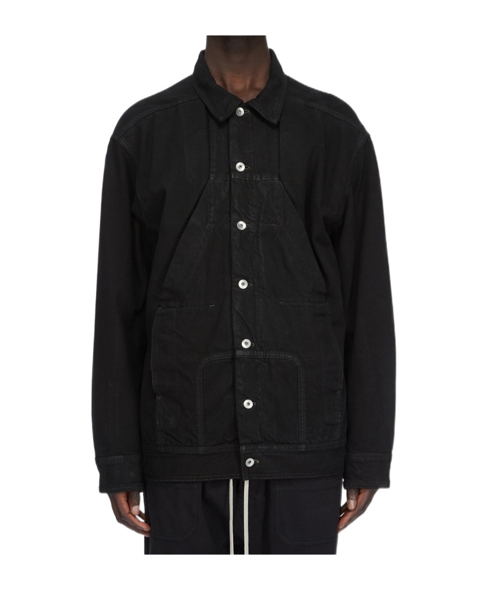Rick Owens Drkshdw Sphinx Jumbo Worker Jacket In Black