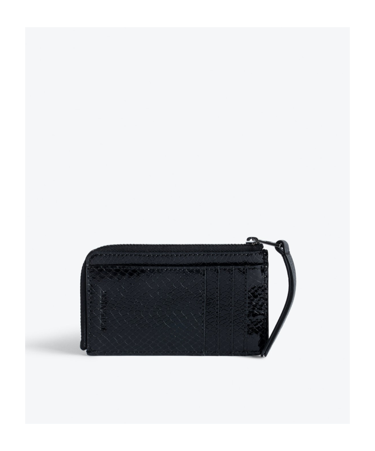 ZADIG & VOLTAIRE GLOSSY PYTHON-EFFECT CARDHOLDER