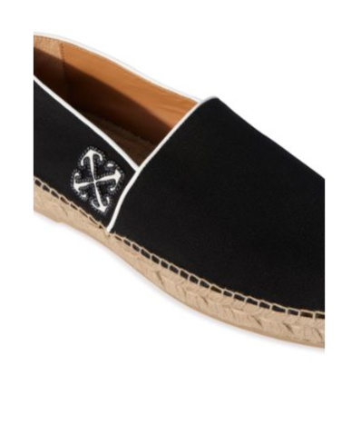 Off-white Anglette Arrow-embroidered Espadrilles In Black