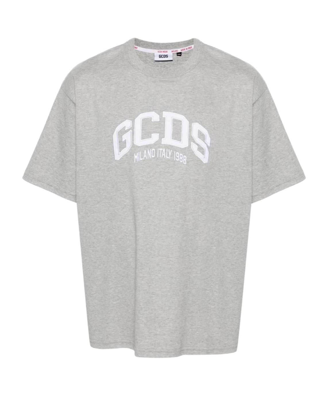 Gcds Man T-shirt Grey Size Xl Cotton In Gray