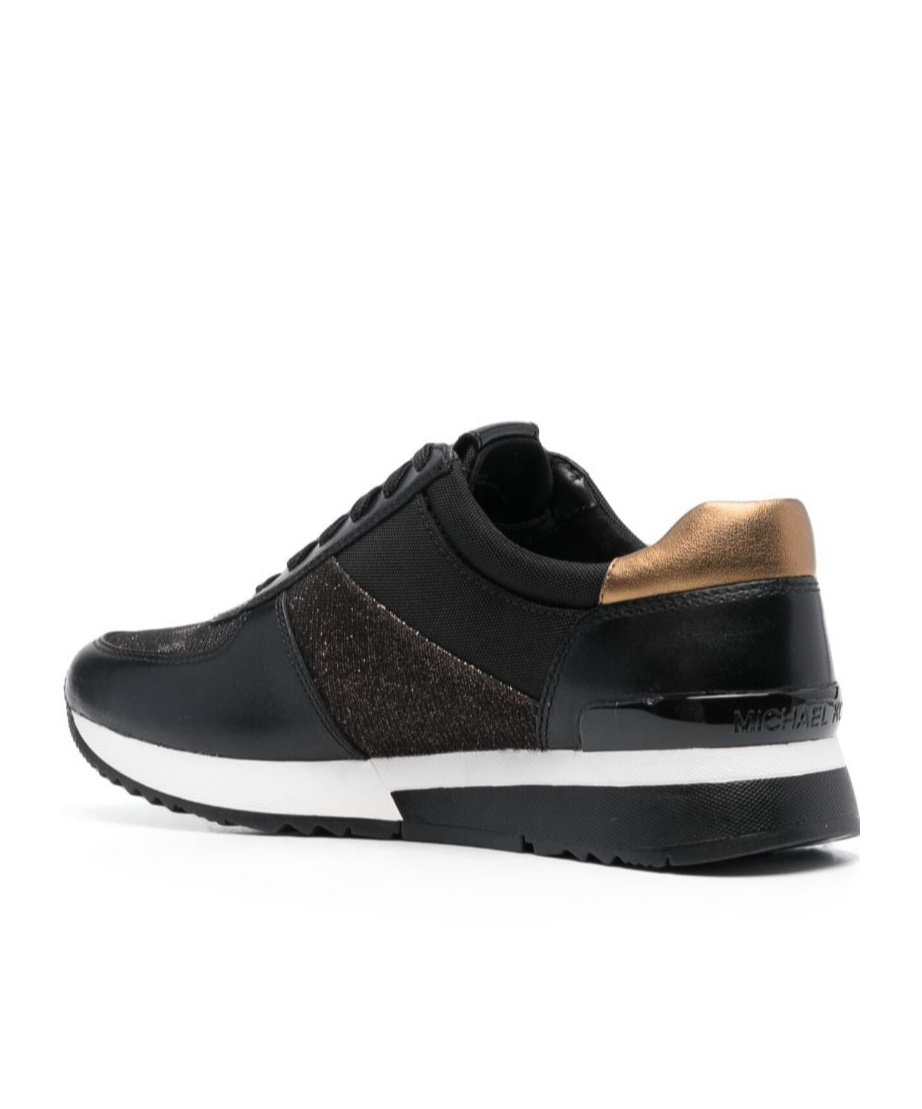 Michael Michael Kors Allie Low-top Leather Sneakers In Black