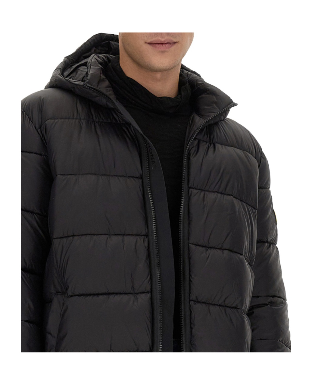 Shop Barbour Bobber Quilted Hooded Jacket In Black