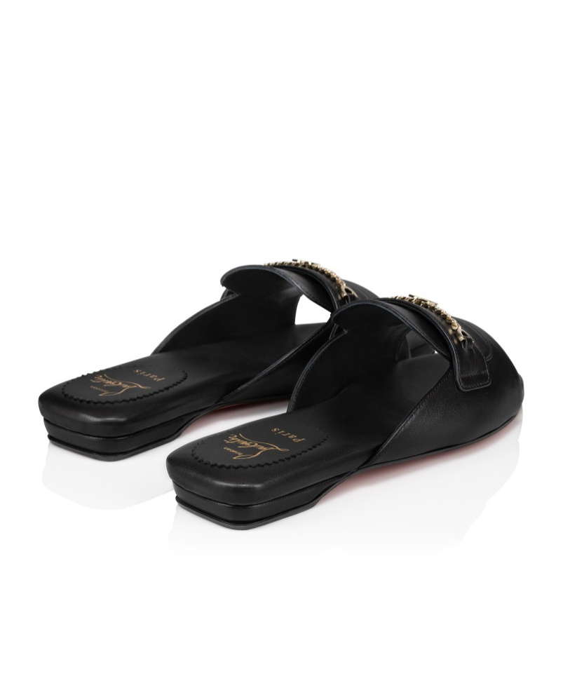 Christian Louboutin Miss Mj Mule Slippers In Black