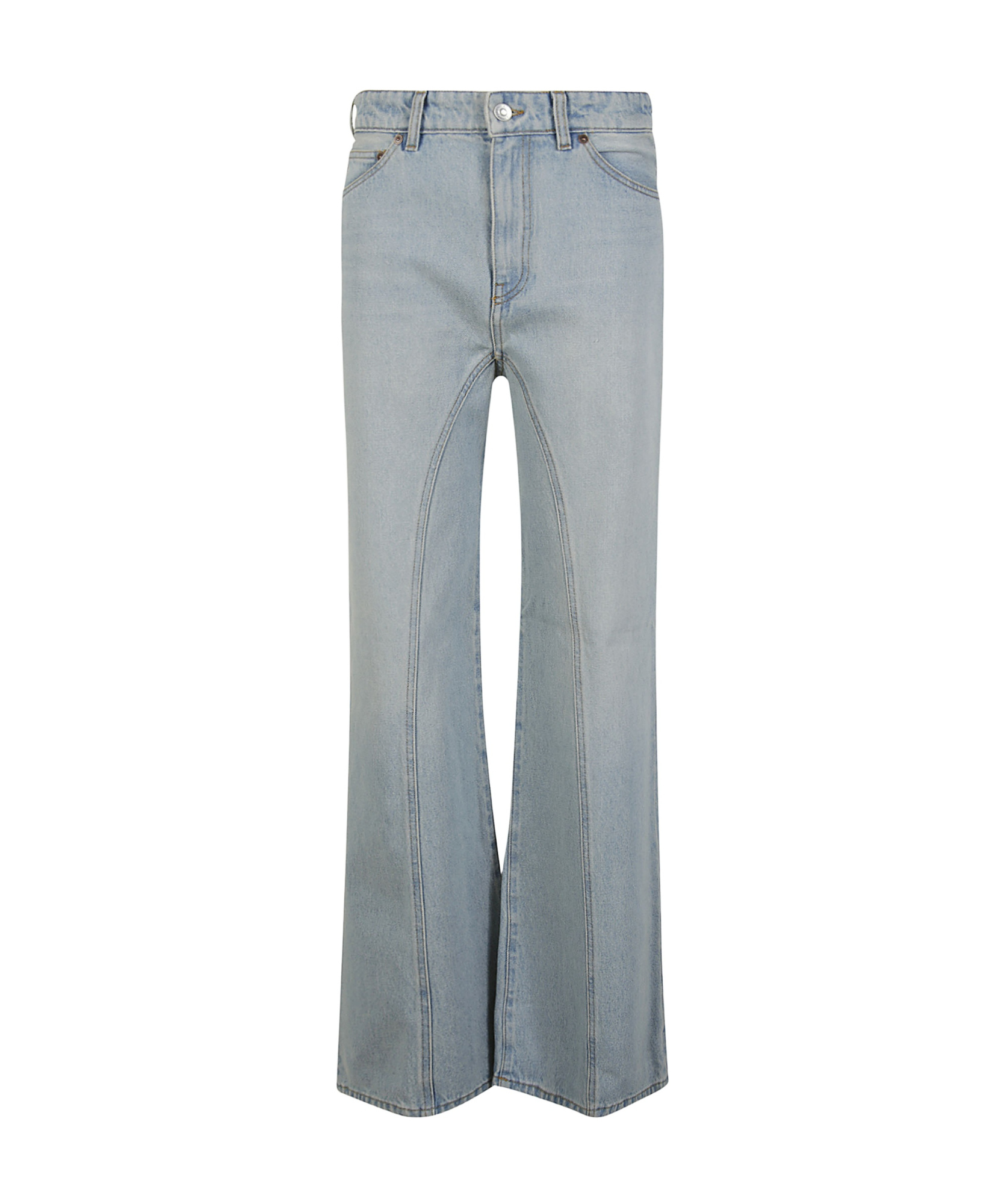 Shop Victoria Beckham Multi-pocket Jeans In Gray