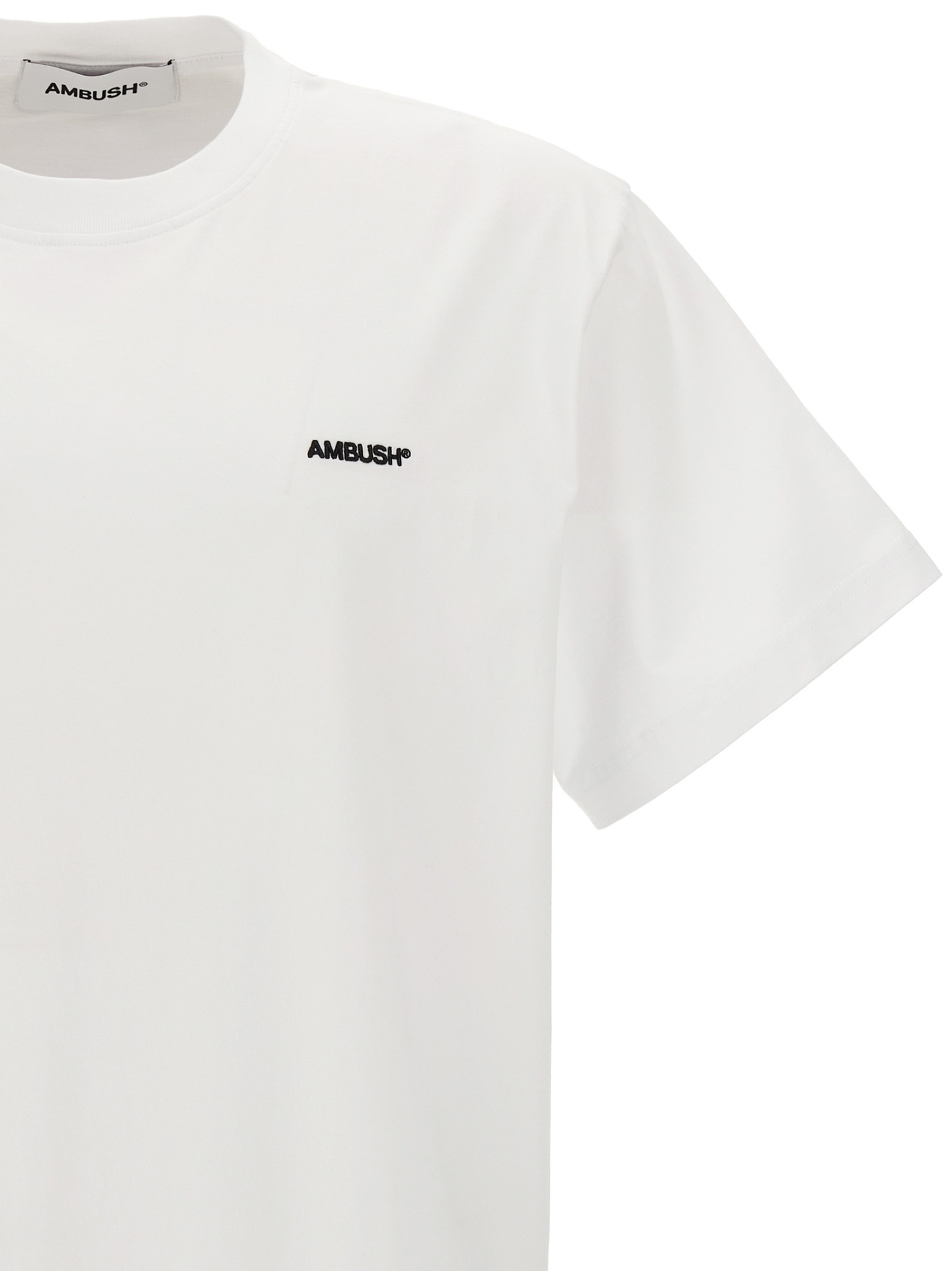 Ambush Logo-embroidered Cotton T-shirt (pack Of Three) In White