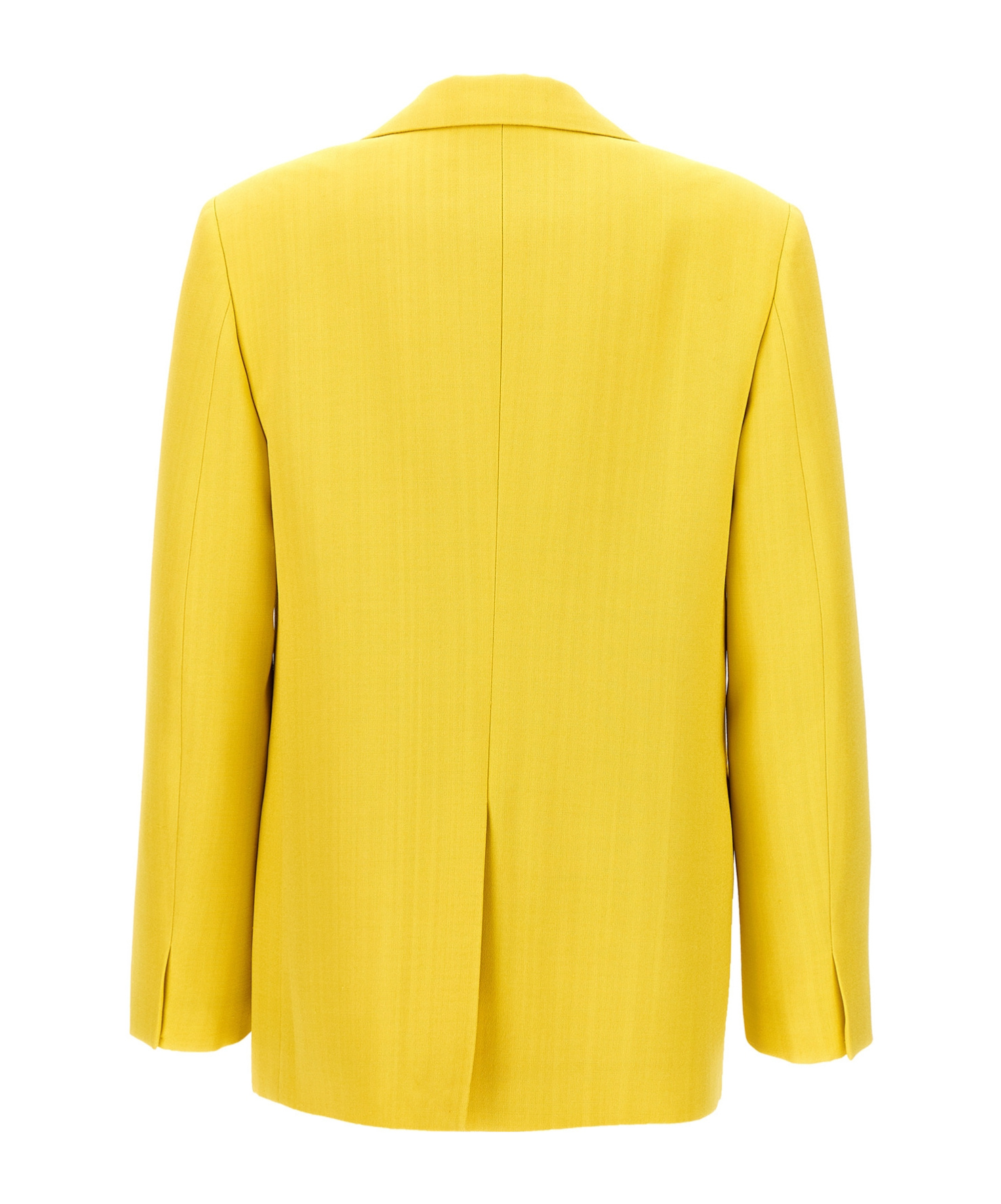 Jil Sander Tailored Blazer With Flap Pockets And Vent In Yellow