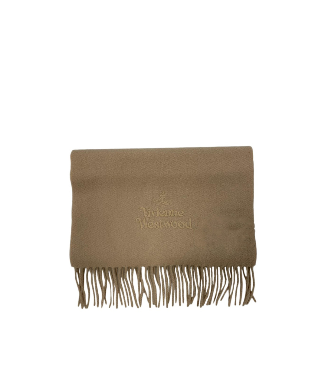Vivienne Westwood Tassel Logo Scarf In Brown