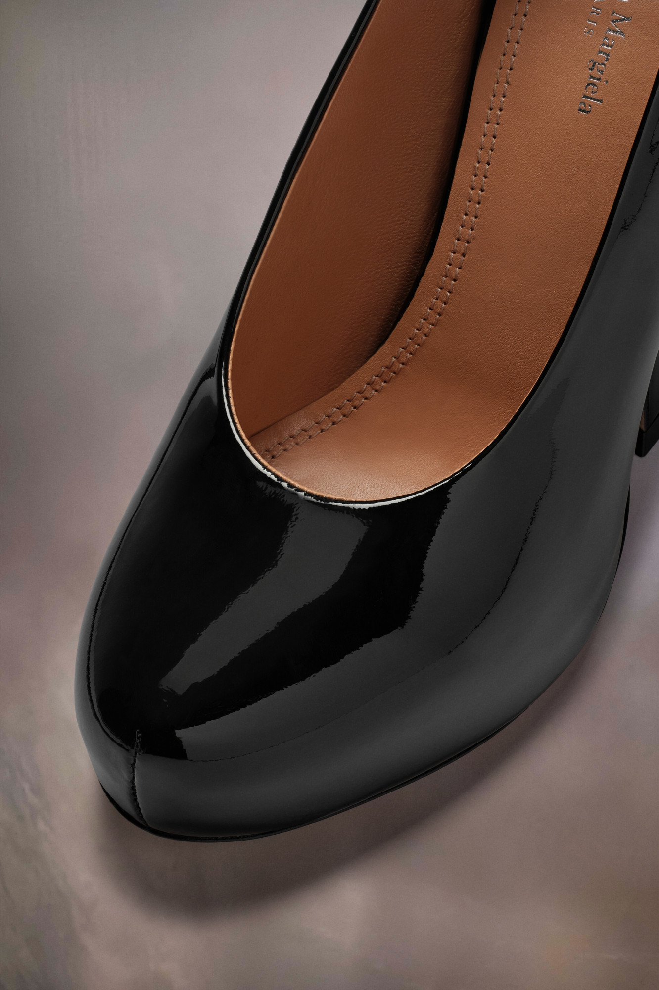 Maison Margiela Sketch 120mm Patent-leather Pumps In Black