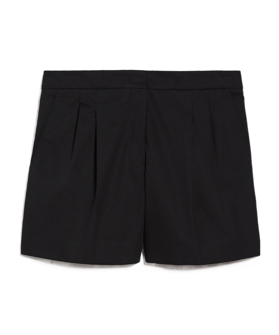 Max Mara High Waist Loop Shorts In Black