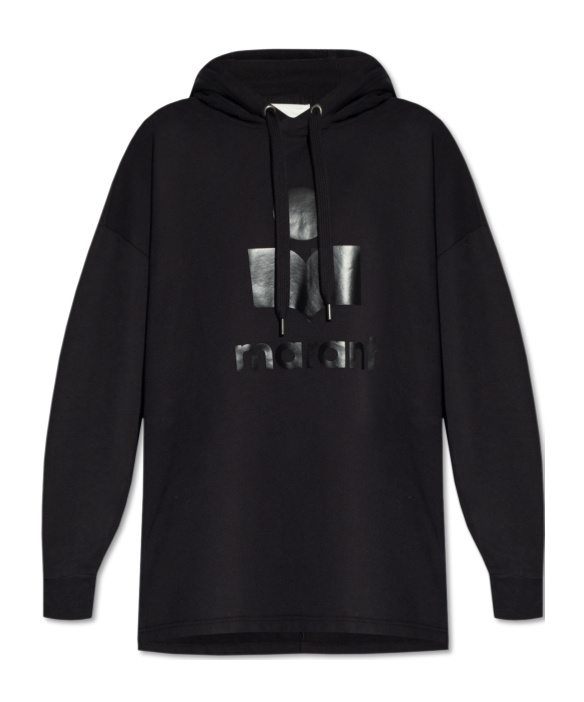 Isabel Marant Étoile Logo-print Organic Cotton Sweatshirt In Black