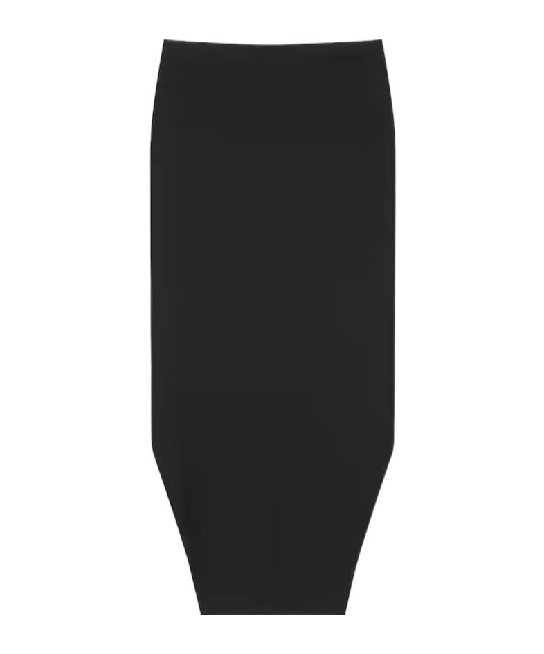 Shop Givenchy Asymmetric Skirt In Wool And Mohair In Black