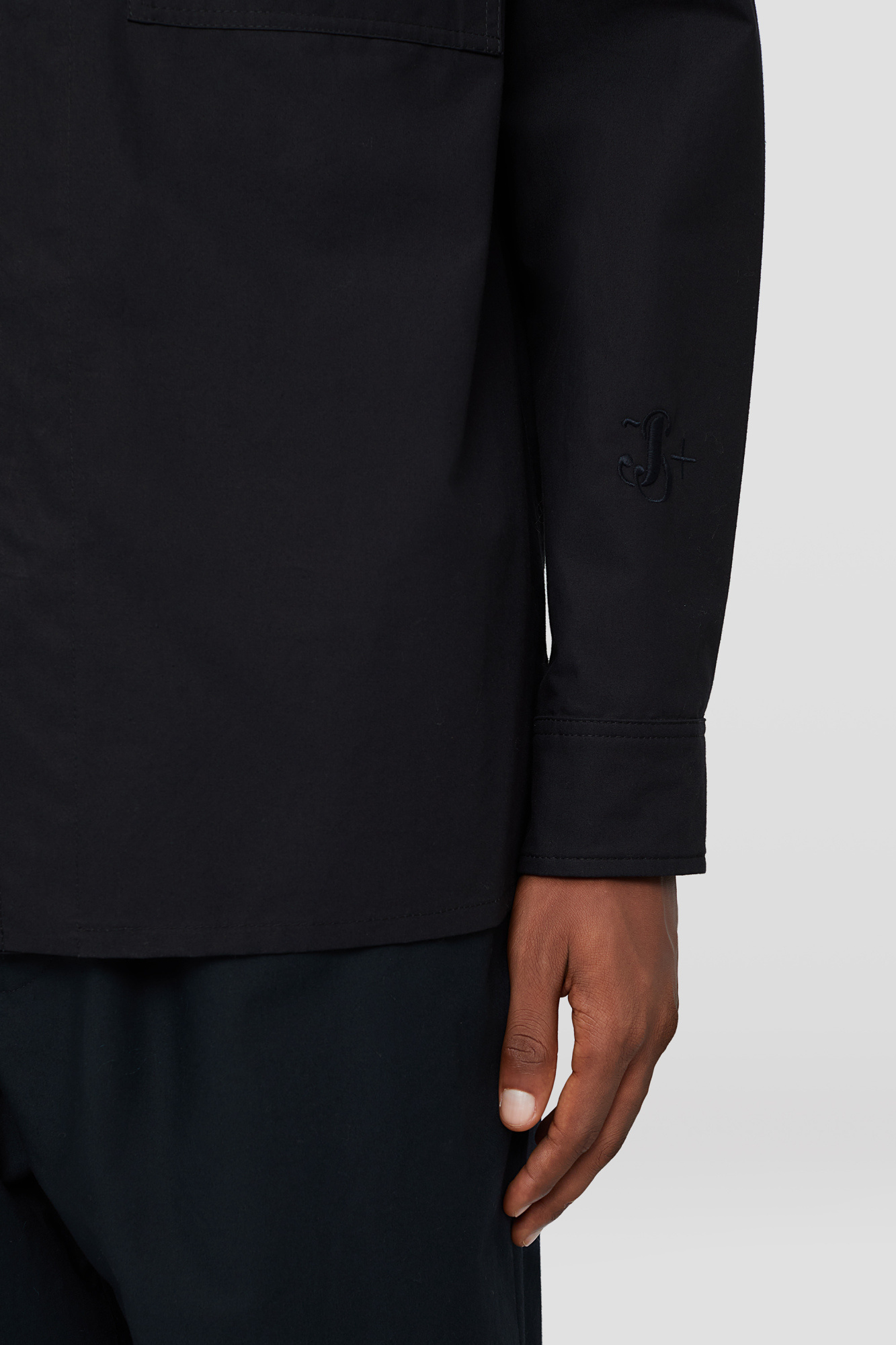Jil Sander Long-sleeved Solid Shirt In Black