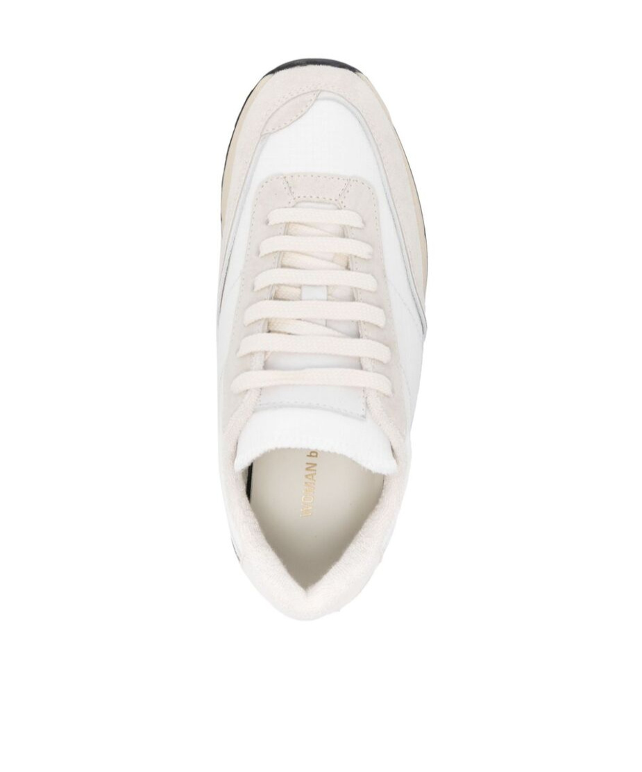 Common Projects Logo-print Leather Sneakers In White