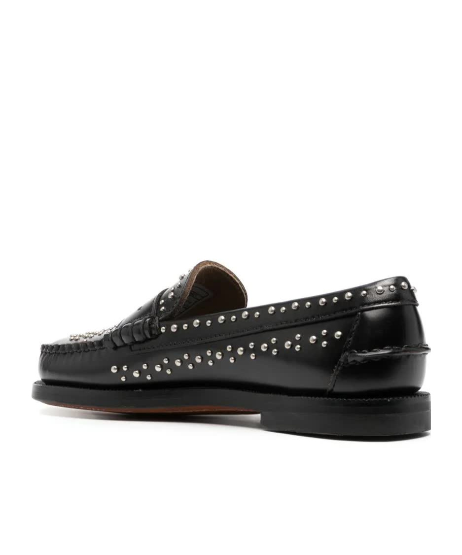 Sebago Classic Dan Bordeaux Leather Loafers In Black