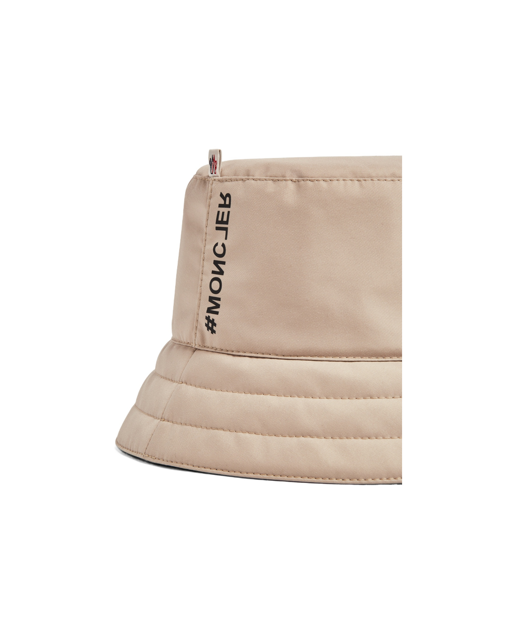 Moncler Logo Bucket Hat In Nude