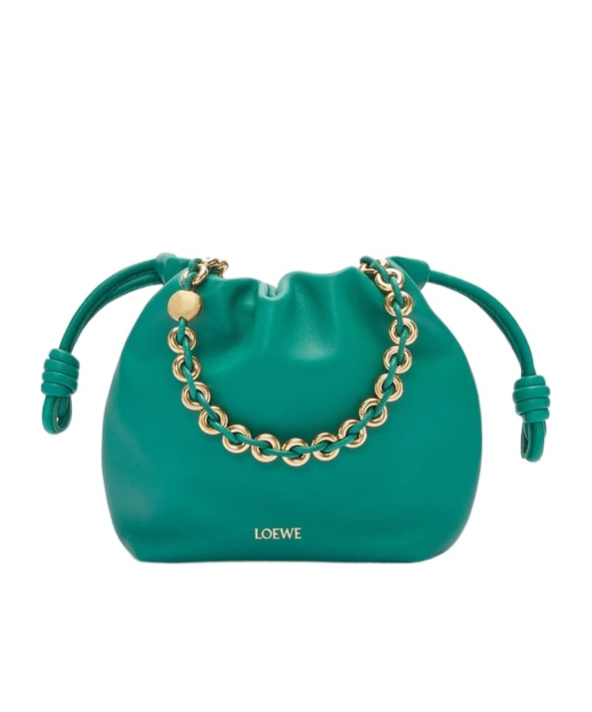 Loewe Womens Emerald Green Flamenco Leather Purse In Green
