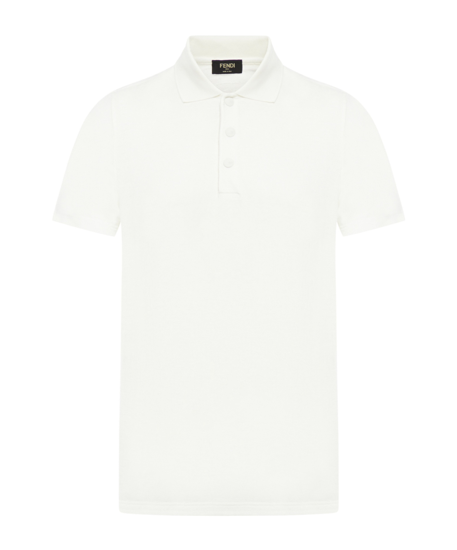 Fendi Collared Shirt With Side Slits In White
