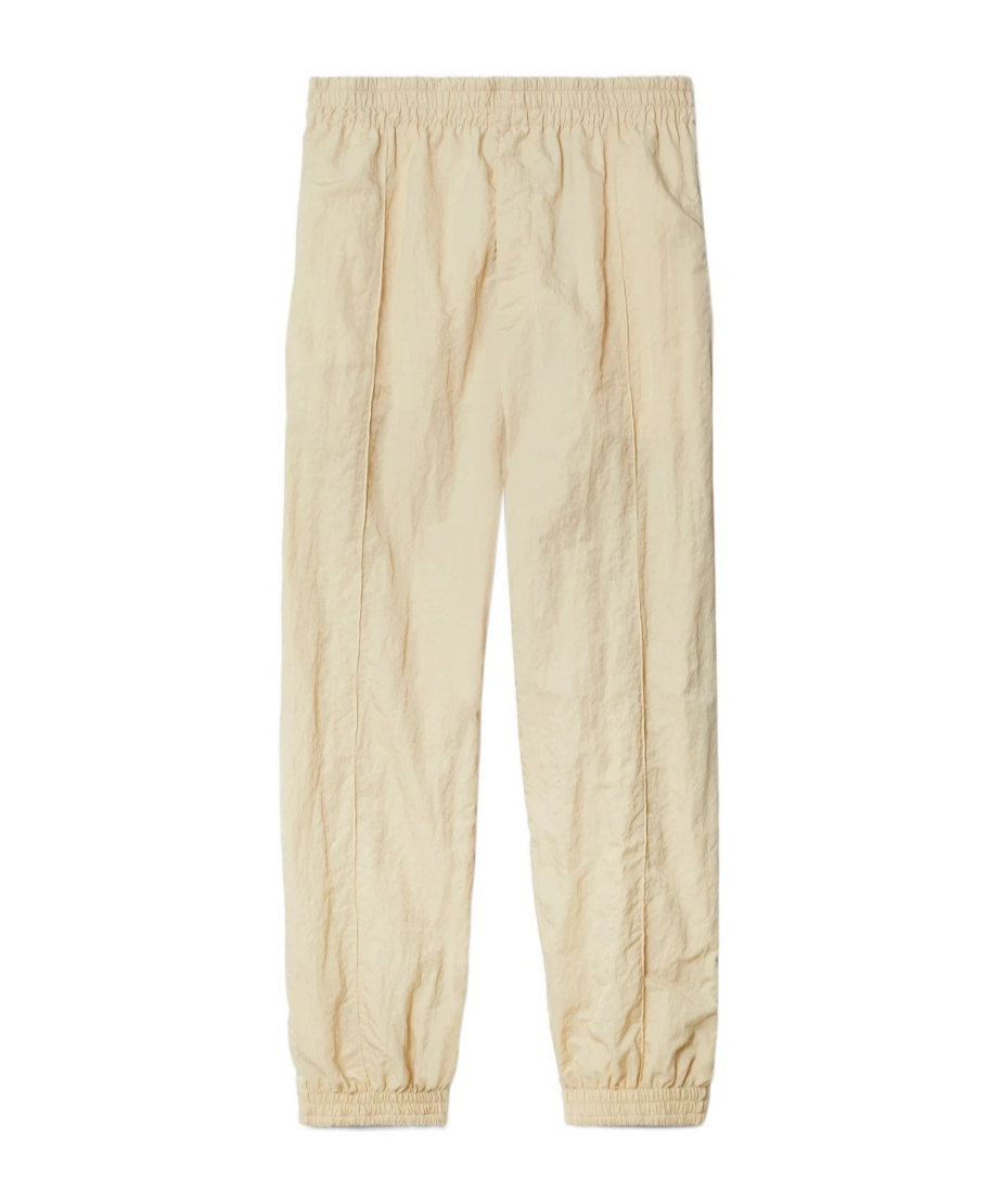 Burberry Crinkled Wide-leg Track Pants In Nude
