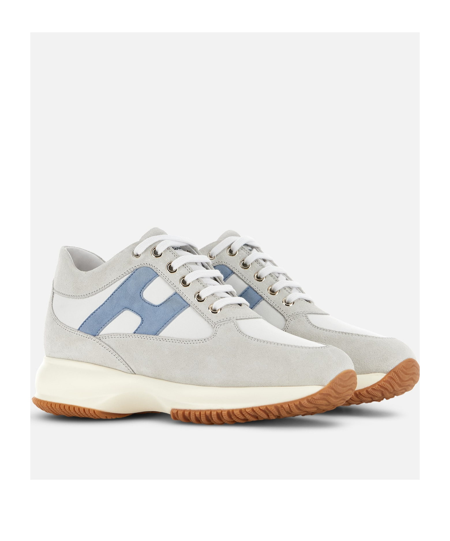 Hogan Interactive Panelled Sneakers In White