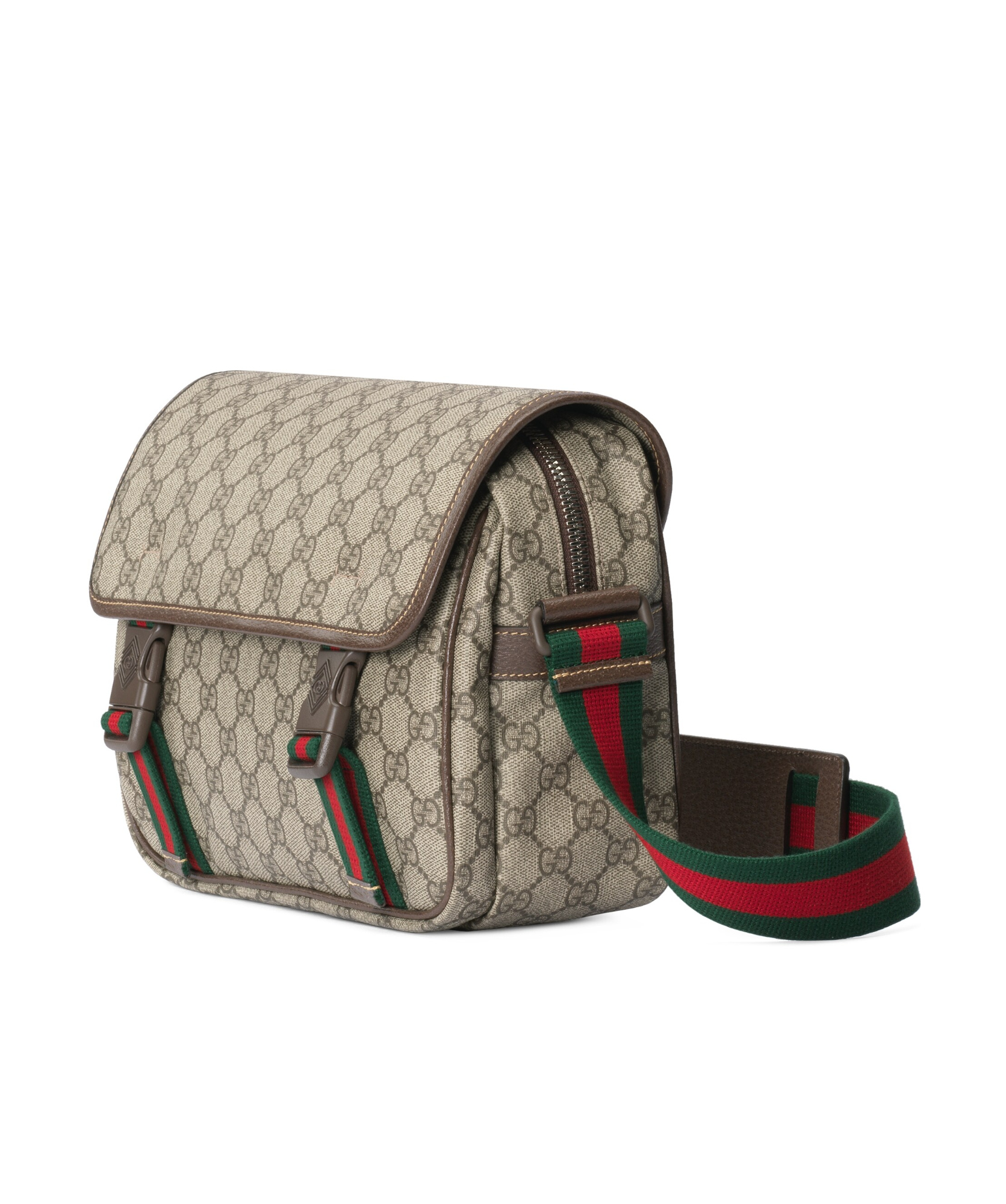 Gucci Neutral Gg Canvas Cross Body Bag In Nude