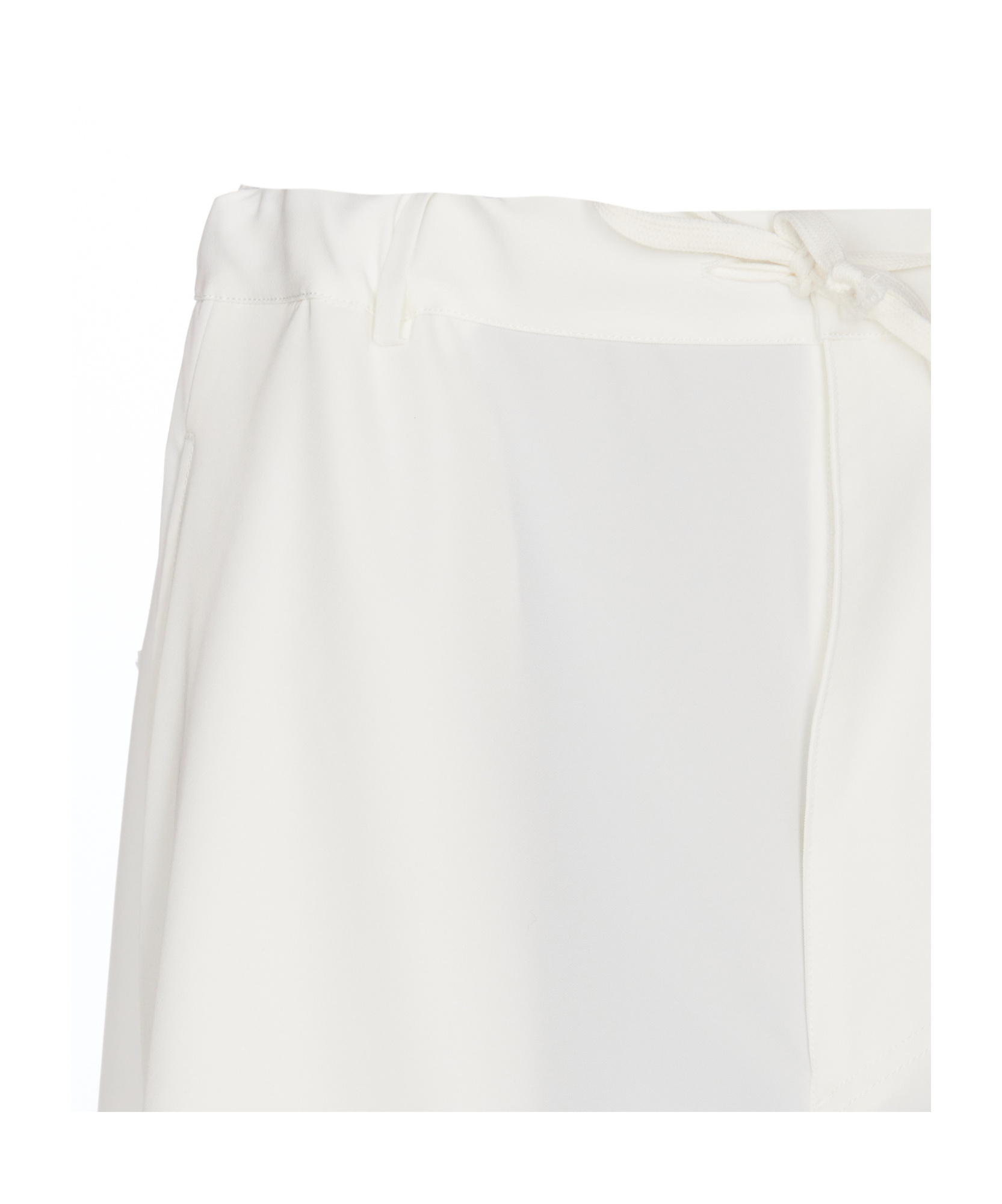 Mm6 Maison Margiela Drawstring-waist Palazzo Trousers In White