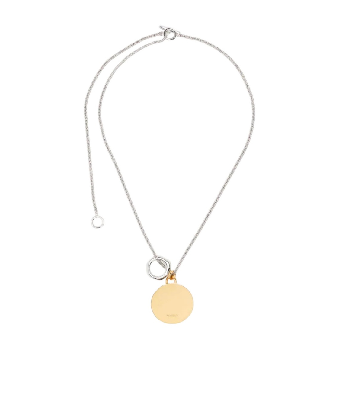Jil Sander Medallion-pendant Necklace In White