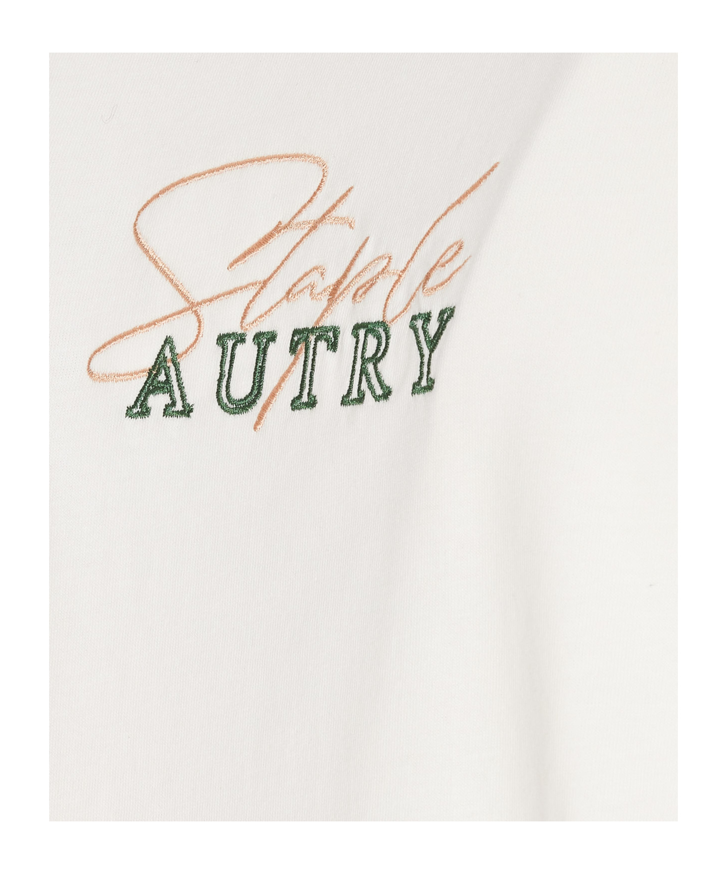 Shop Autry X Jeff Staple Logo-embroidered T-shirt In White