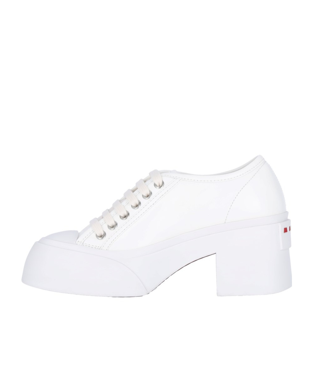 Marni Low Top Chunky Heel Sneakers In White