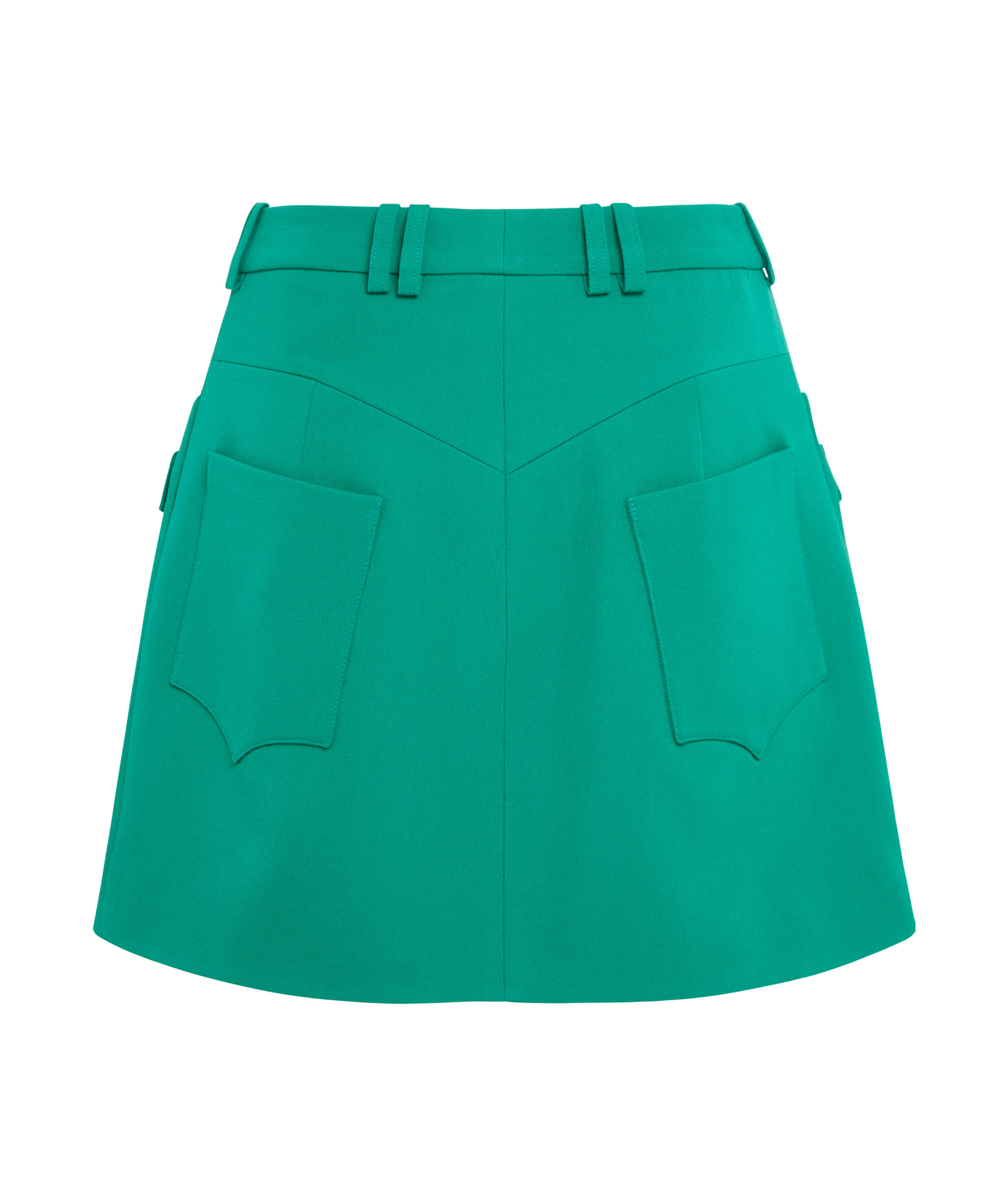 Balmain Button Skirt In Green