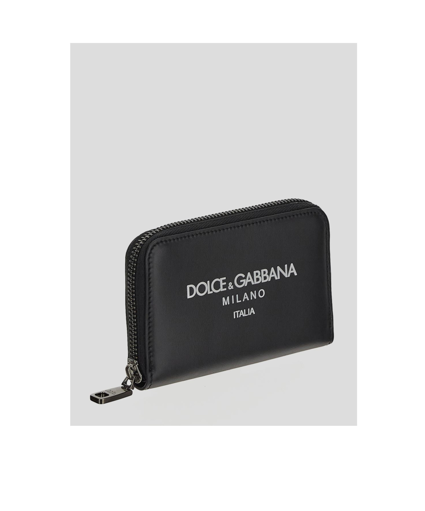 Dolce & Gabbana Logo-print Leather Wallet In Black