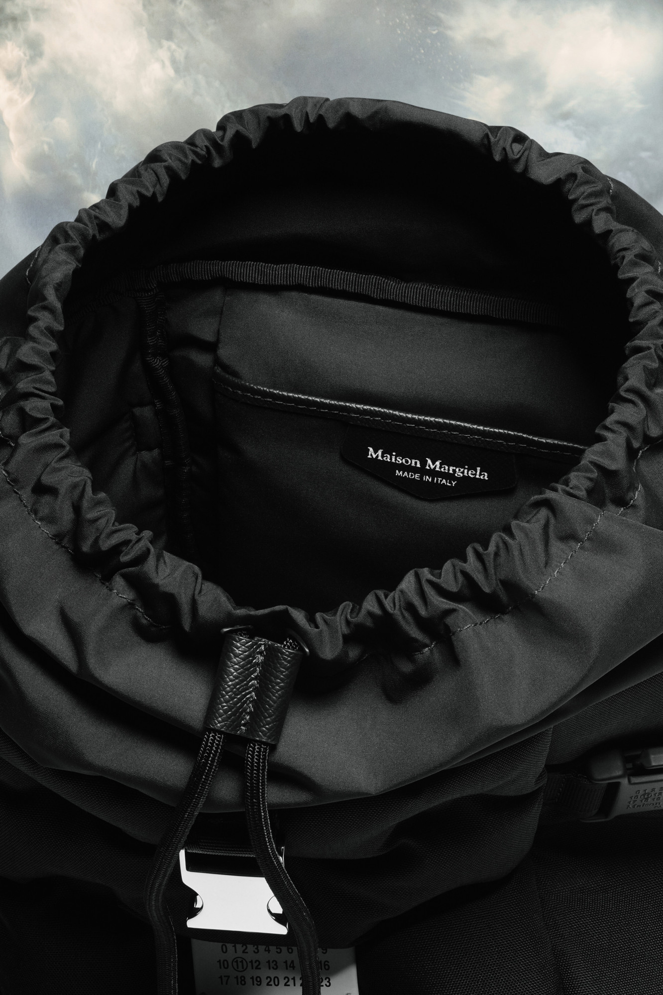 Maison Margiela Numbers-patch Backpack In Black