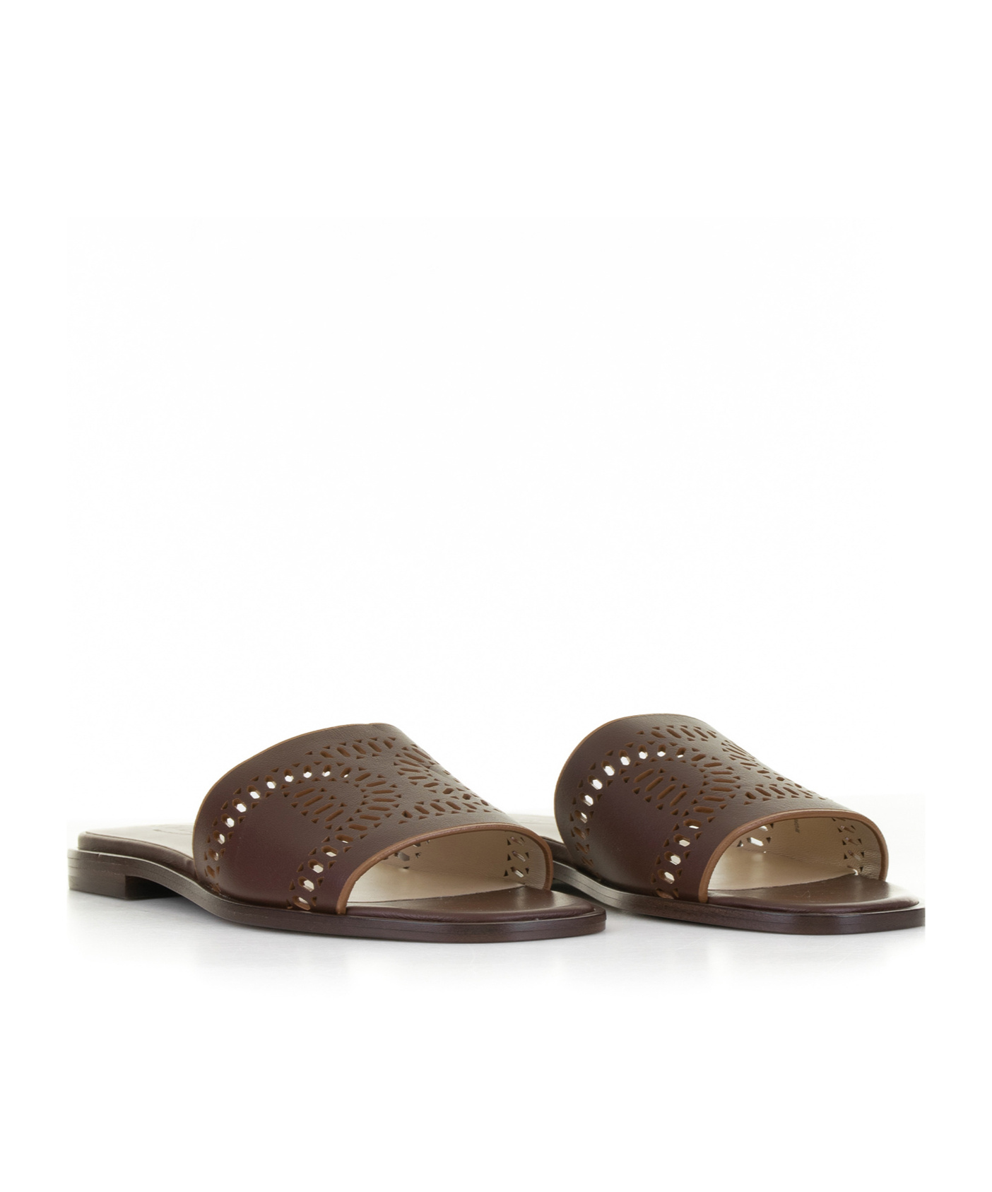 Tod's Tods Kate Low Leather Sandal In Brown