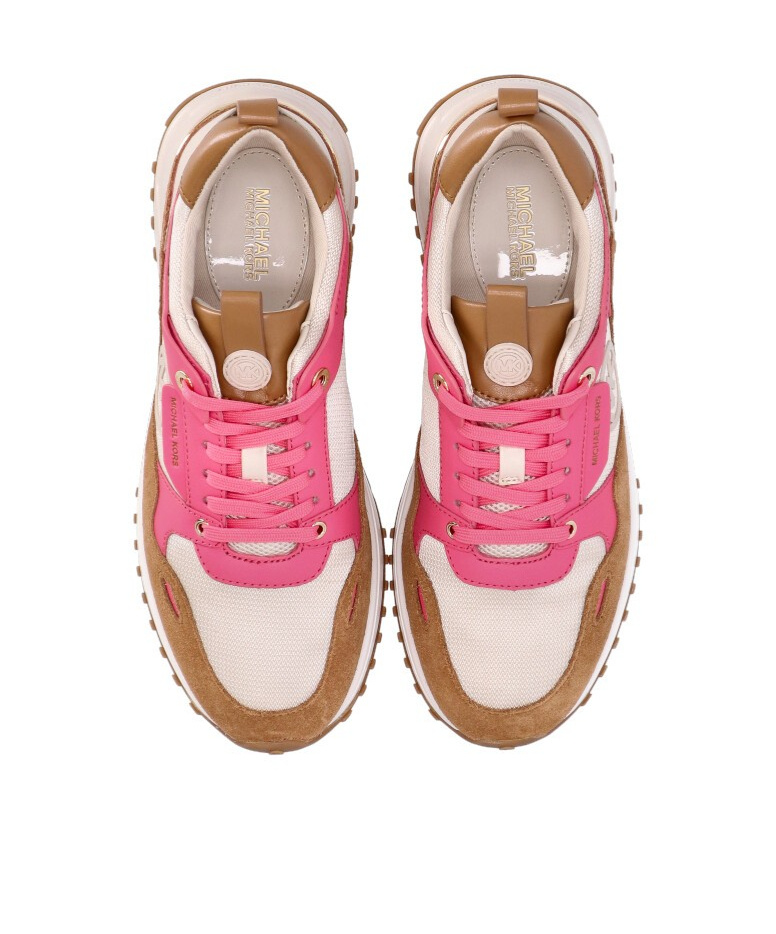 Shop Michael Michael Kors Theo Panelled Sneakers In Nude