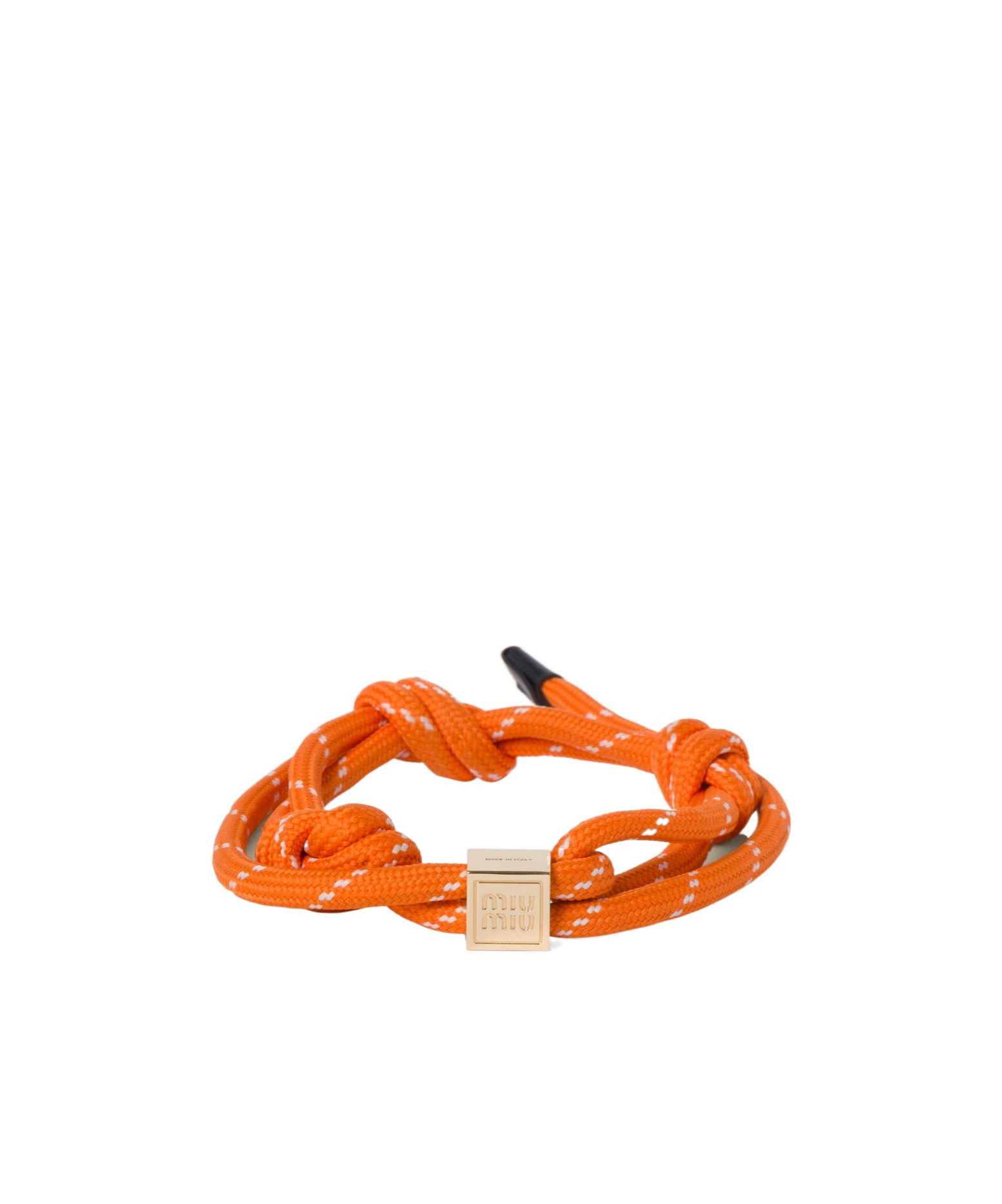 Miu Miu Women's Fabric Bracelet In Yellow
