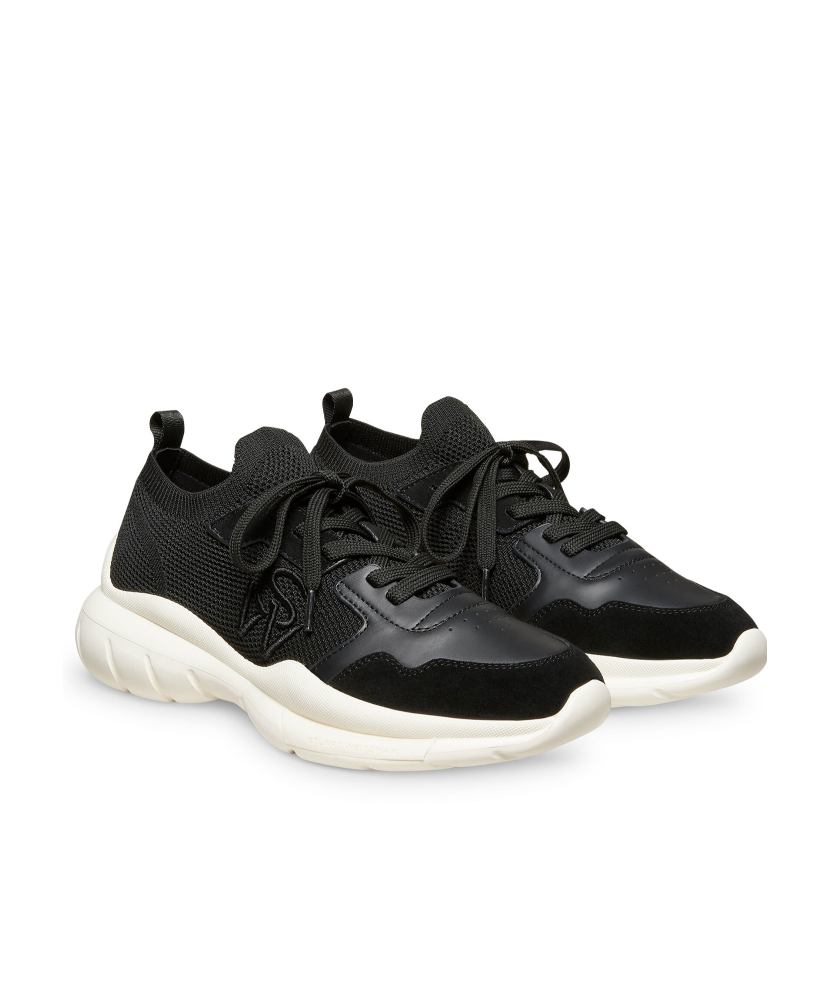 STUART WEITZMAN STUART WEITZMAN LOGO EMBROIDERED MESH SNEAKERS