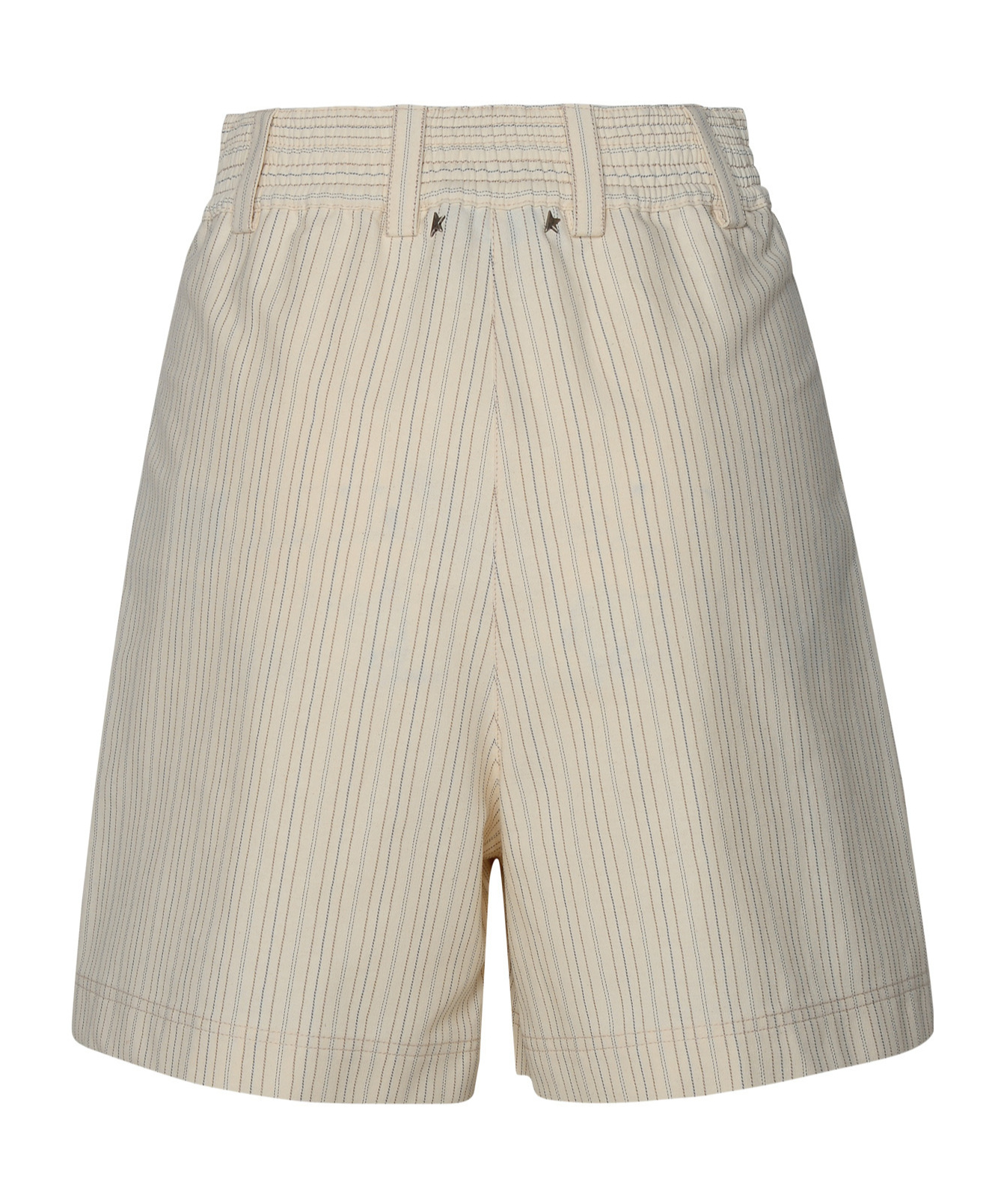 Golden Goose Pinstriped Cotton-blend Shorts In Nude