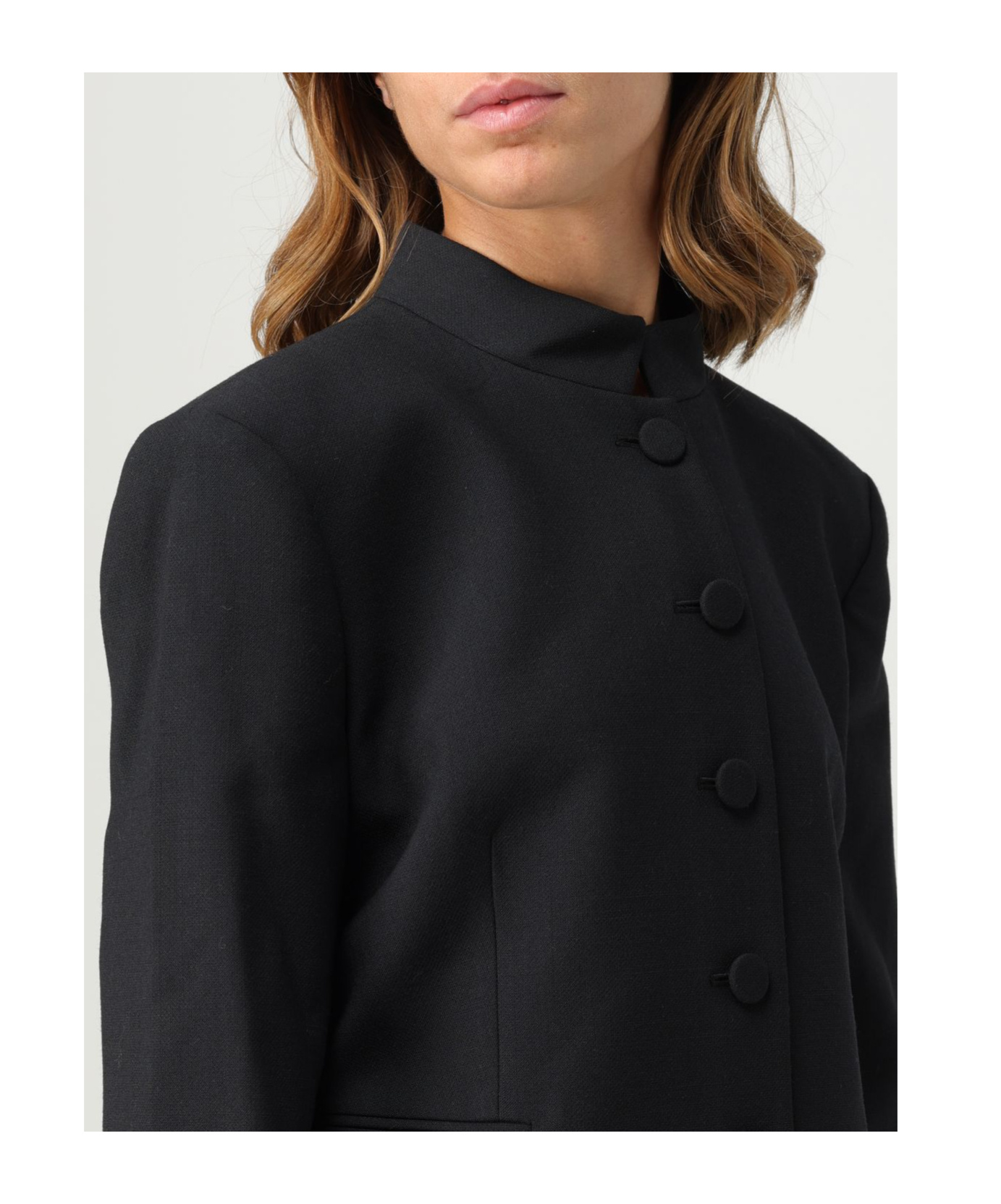 Theory Giacca Button-up Cropped Jacket In Black