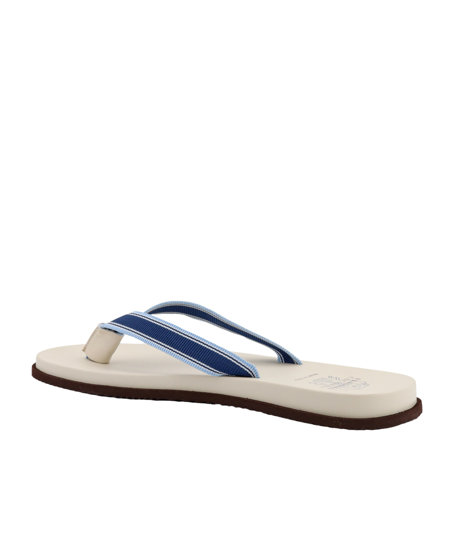Brunello Cucinelli Leather Flip Flops In Nude