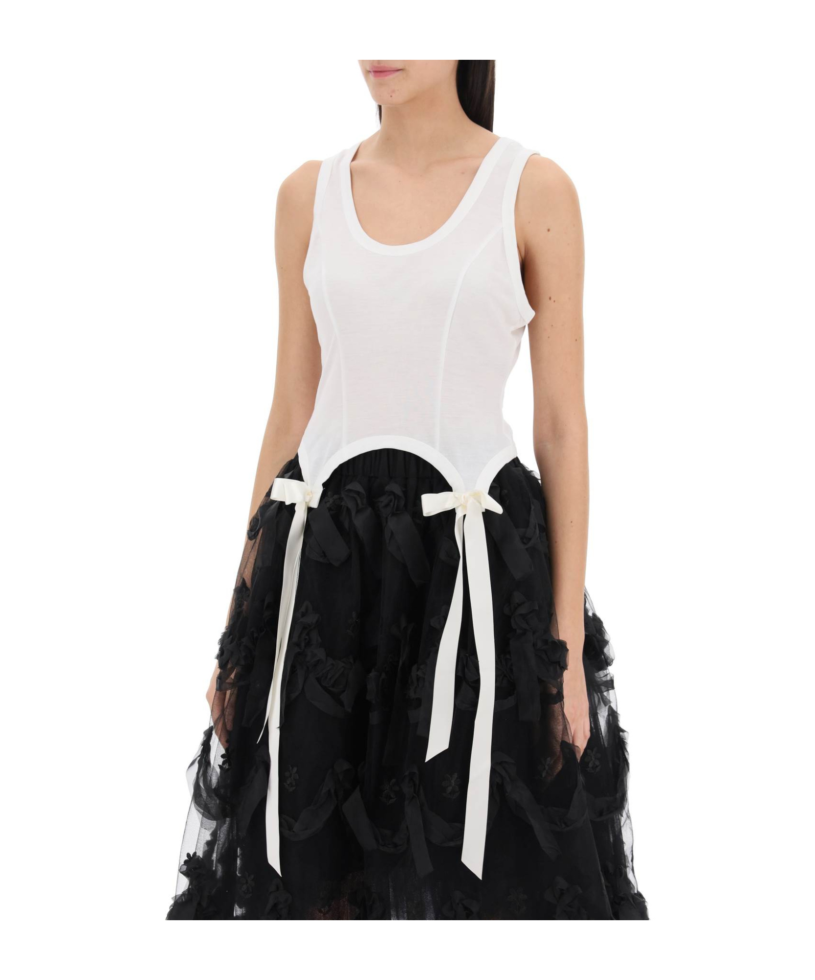 Simone Rocha White Easy Tank Top In White
