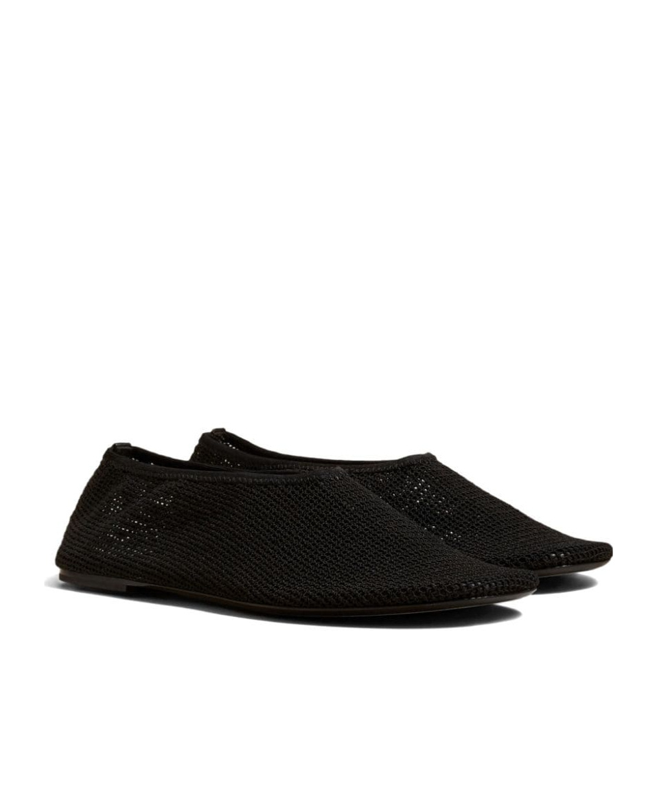Khaite The Maiden Mesh Ballerina Shoes In Black