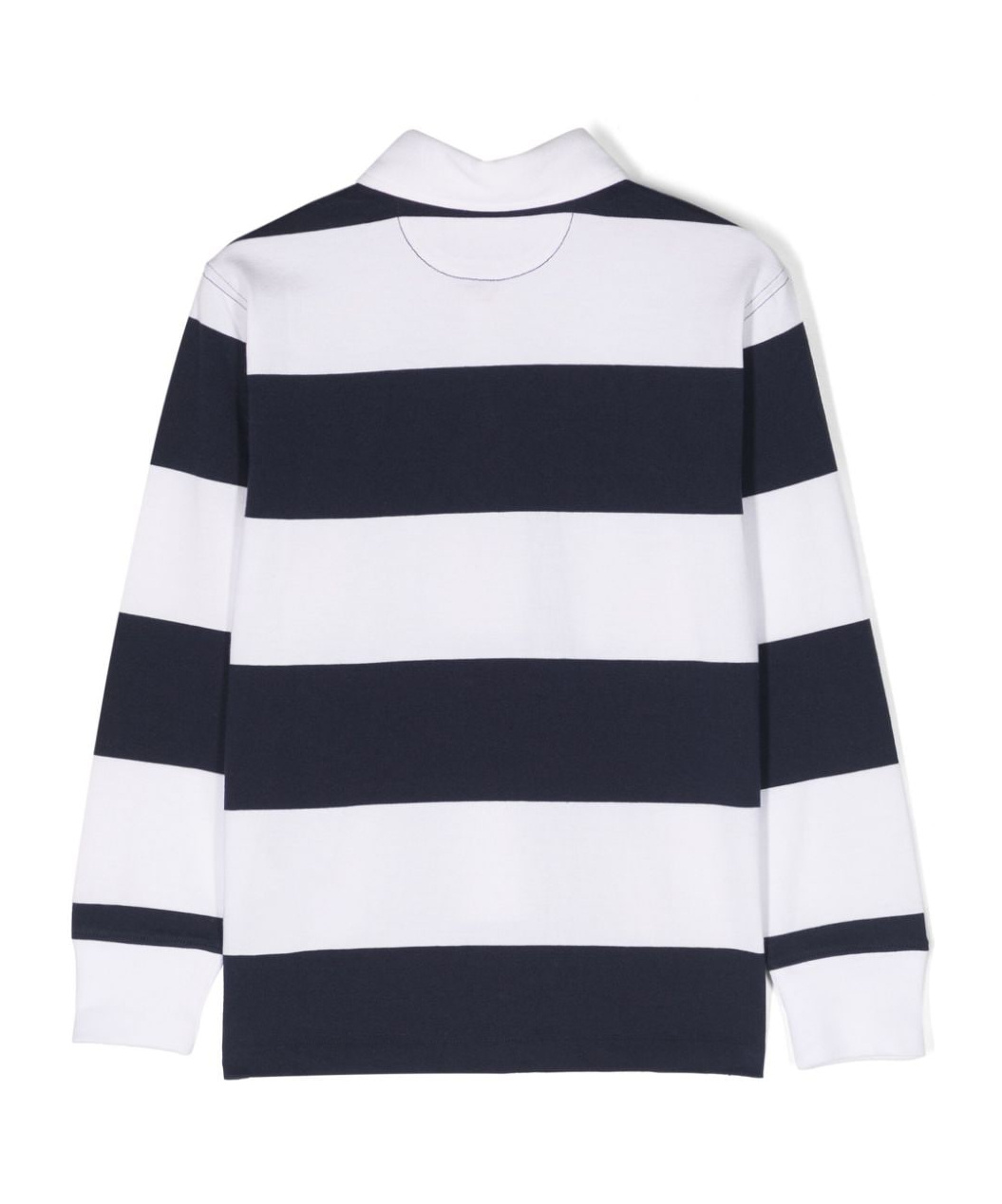 Polo Ralph Lauren Teen Boys Blue Stripe Cotton Rugby Shirt In White