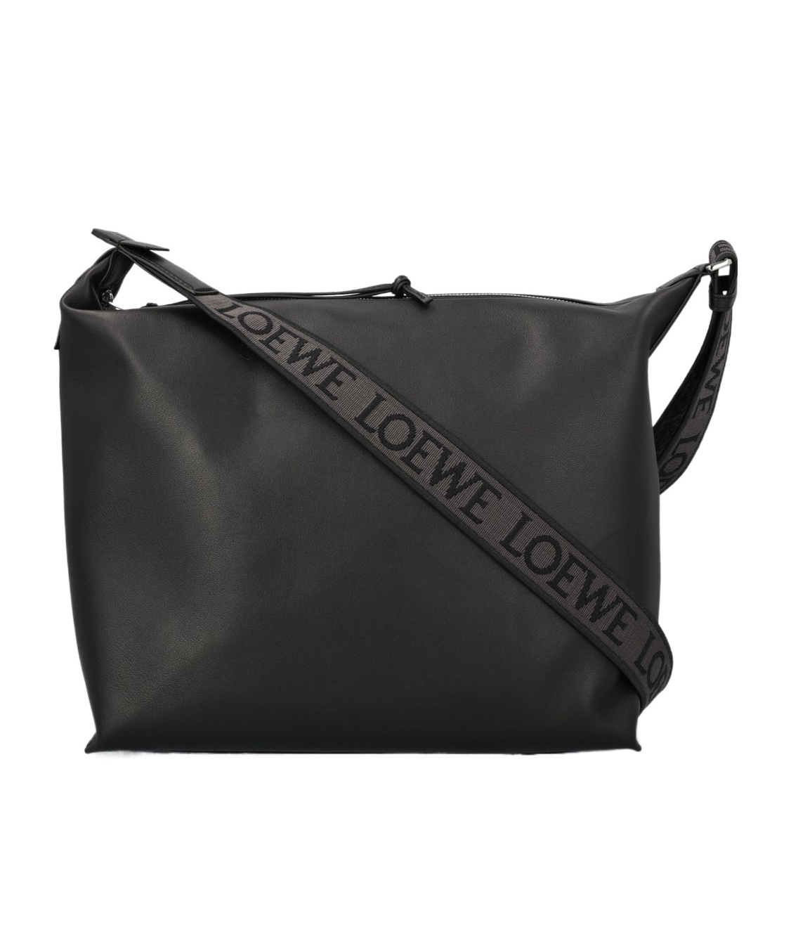 Loewe Cubi Leather Messenger Bag In Black