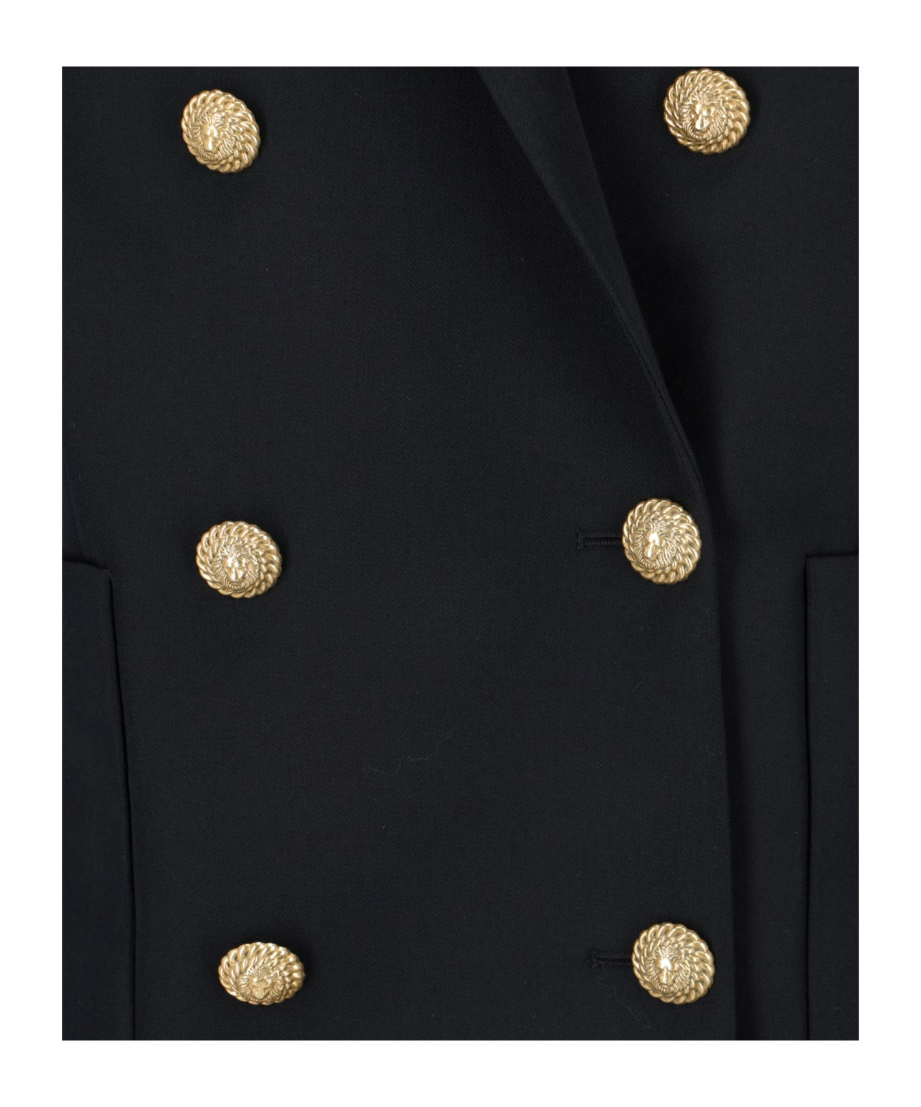 Balmain Double Breasted Blazer In Black