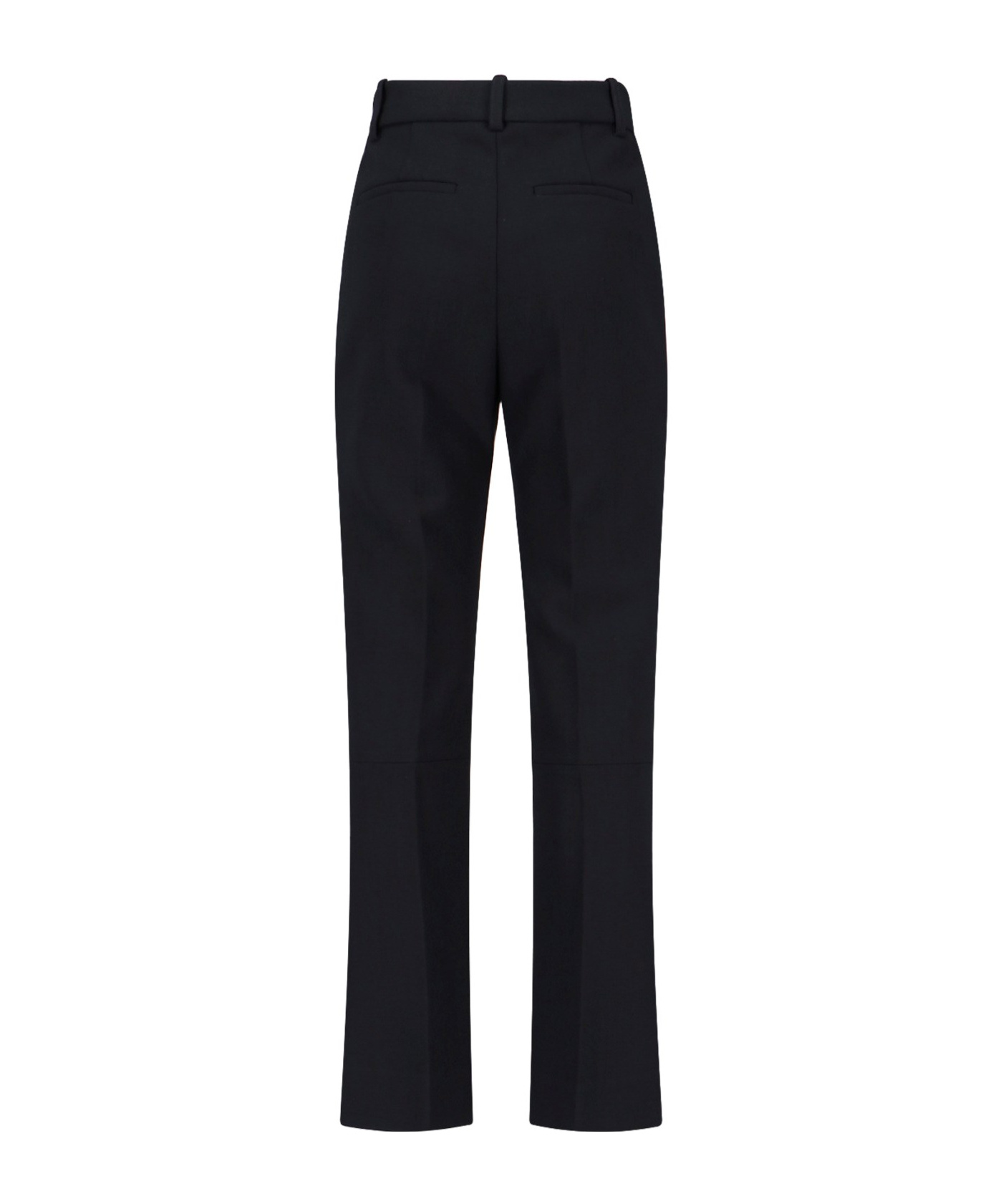VICTORIA BECKHAM RAISED-SEAM FLARED TROUSERS