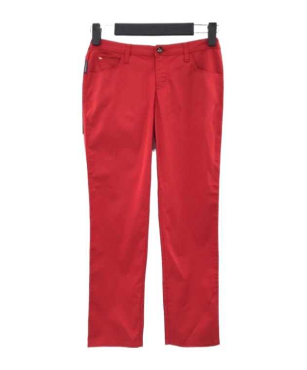 Shop Armani Jeans Logo Denim Trousers In Red