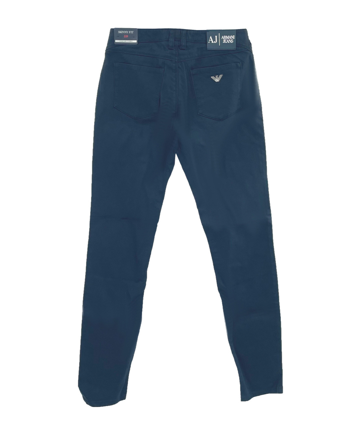 Shop Armani Jeans Logo Brand Jeans In Blue