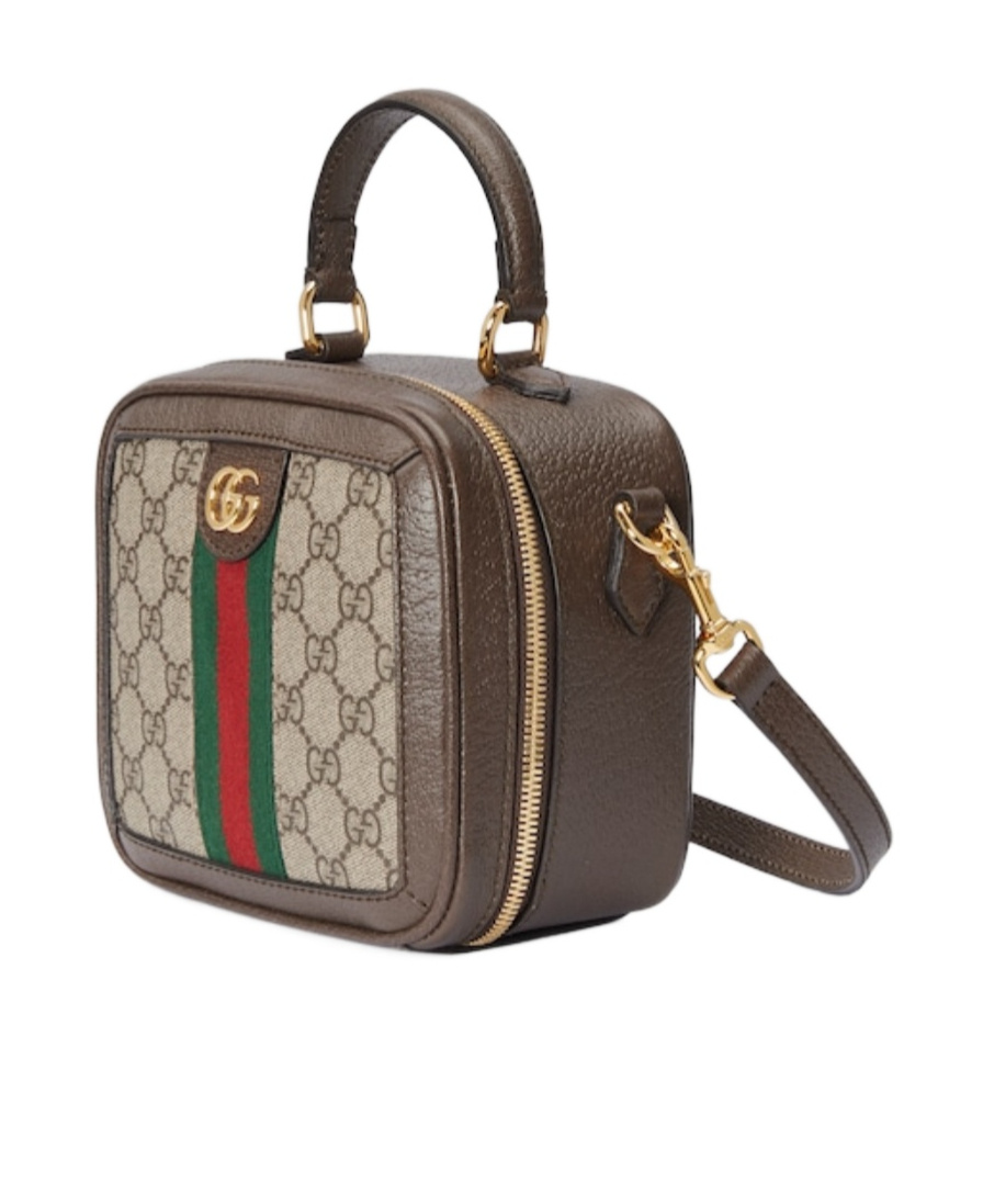 Gucci Mini Ophidia Gg Canvas Top Handle Bag In Multicolor