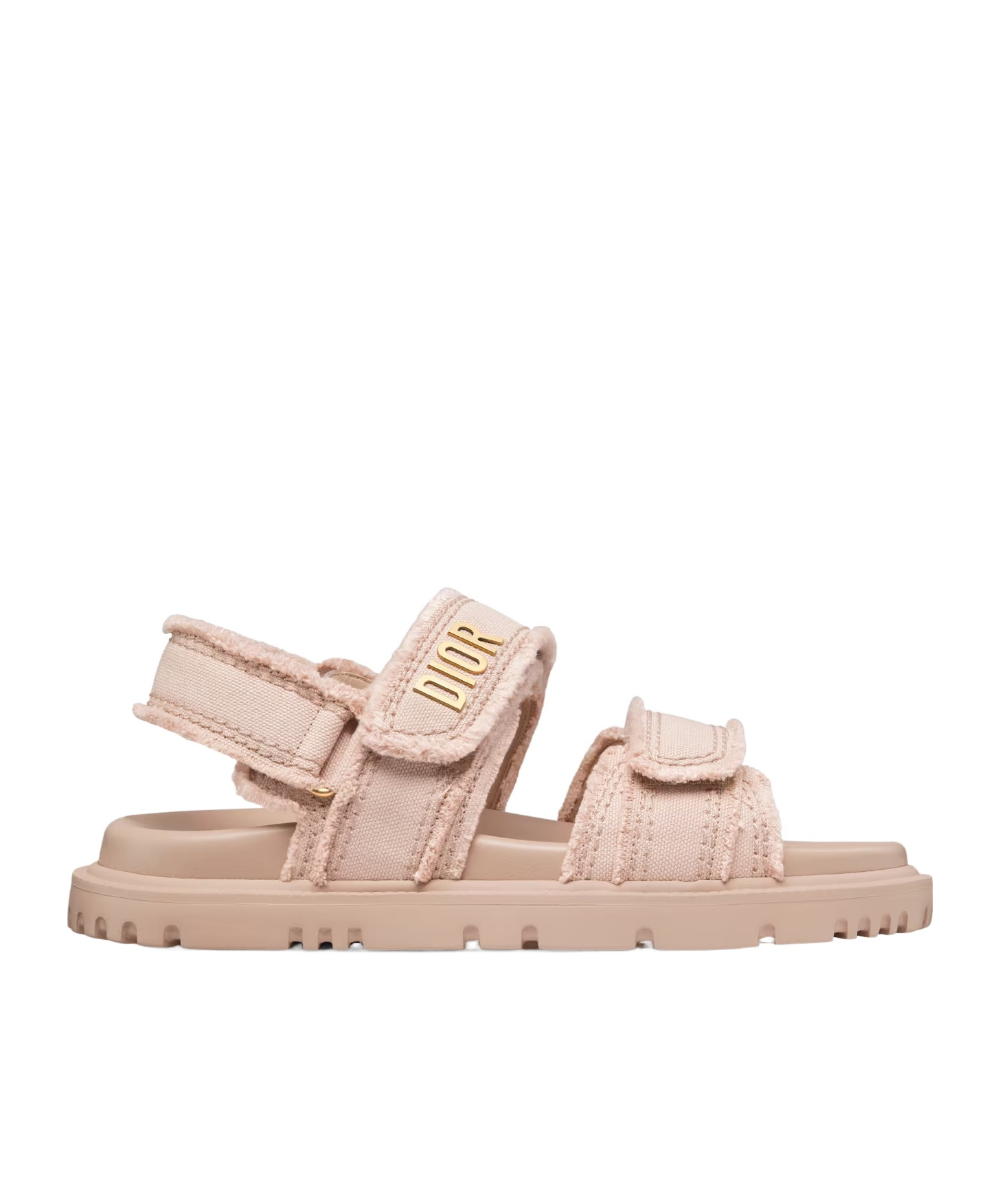 Dior Act Open Toe Flat Sandals In Nude
