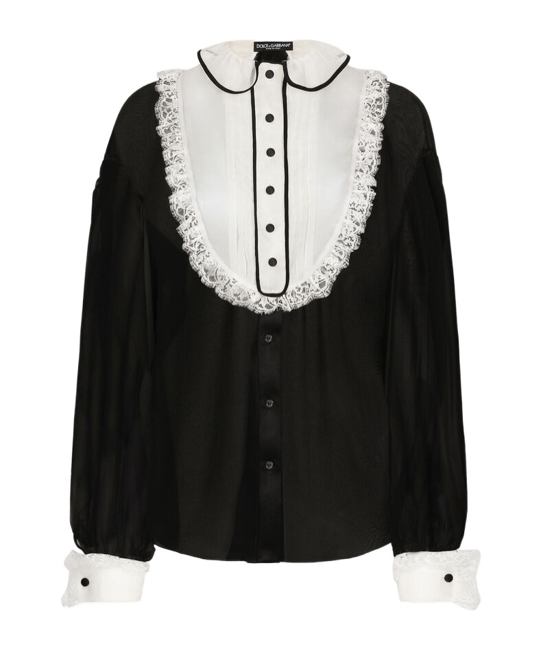 Dolce & Gabbana Long Sleeve Shirt In Black
